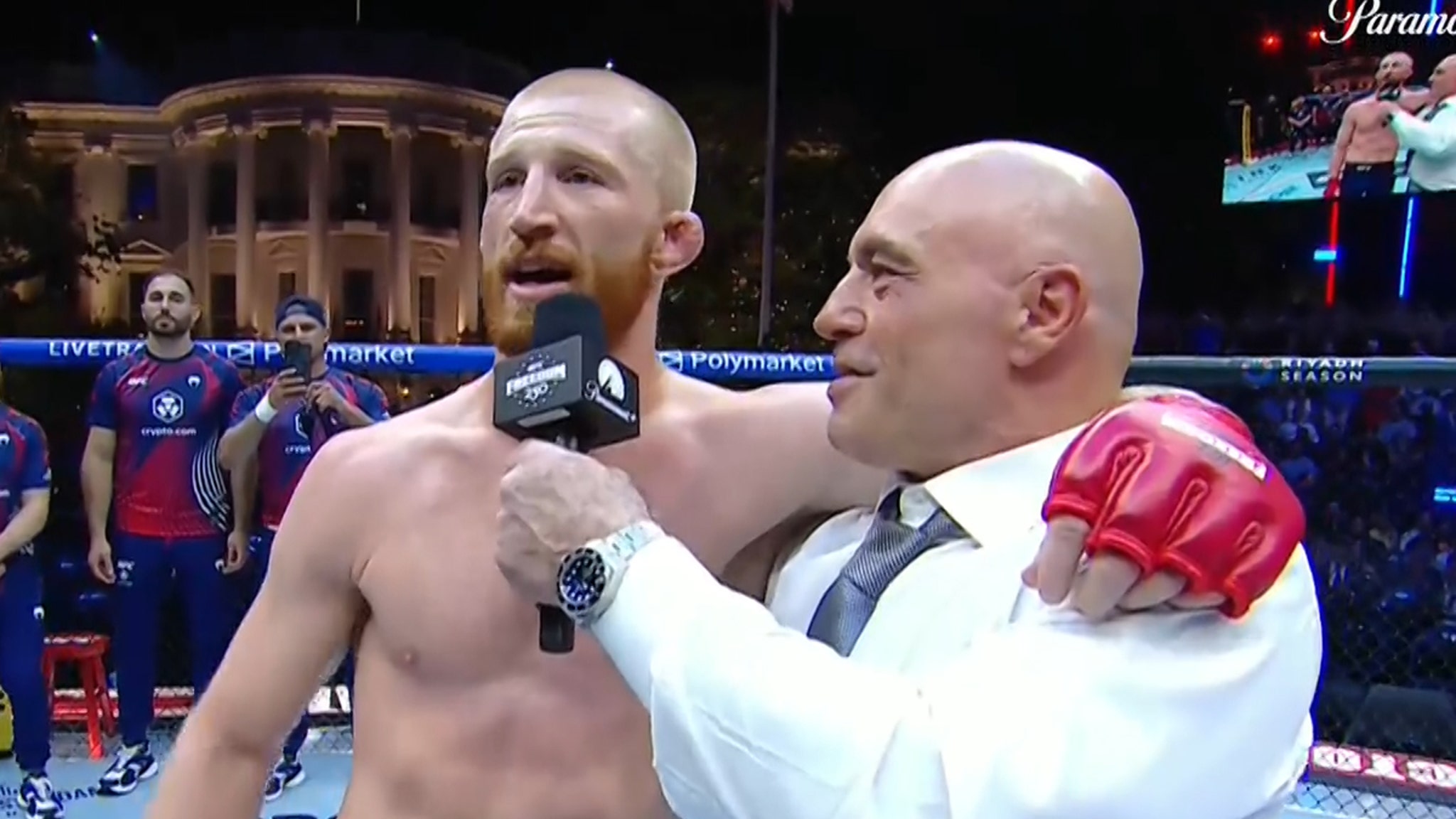 Nickal's Trump Praise and Post-Fight Interaction