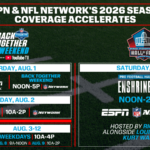 ESPN & NFL Network kick off NFL training camp with expanded ‘Back Together Weekend’ coverage, leading into Pro Football Hall