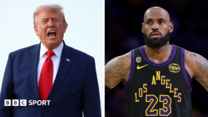 US President Donald Trump and NBA star LeBron James