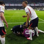 Incident Unfolds in Chaotic Post-Match Celebrations