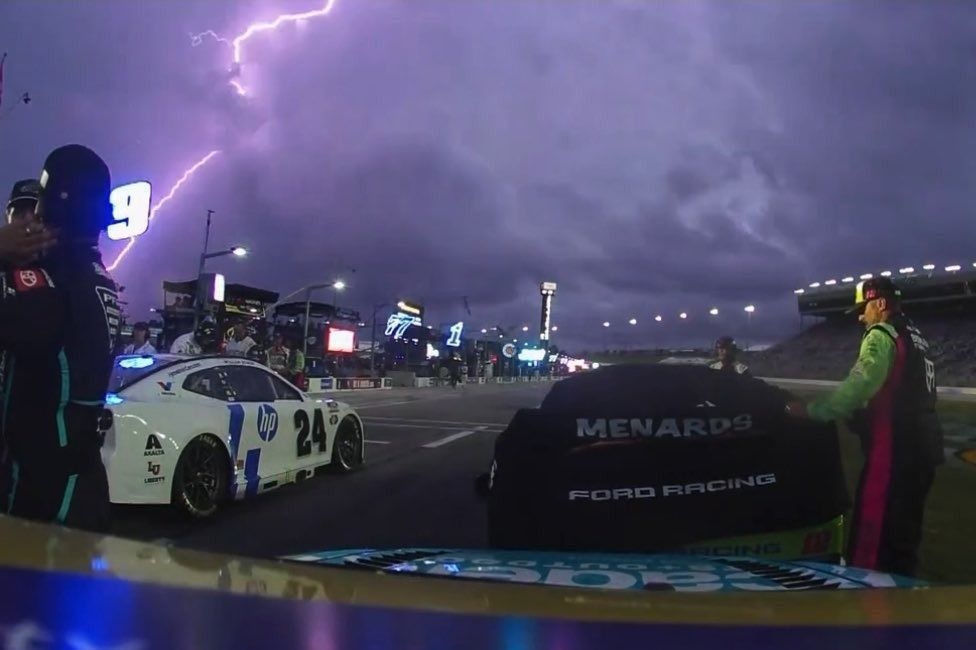 Race Stoppage and Weather Conditions at EchoPark Speedway