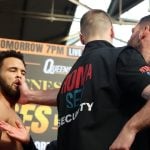Itauma vs Hrgovic: Briton shoves opponent off stage, who responds with a slap