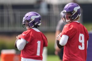 Kyler Murray and J.J. McCarthy Trade Gains and Errors in Vikings Practice