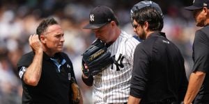 Ryan Weathers Exits Game With Left Forearm Discomfort