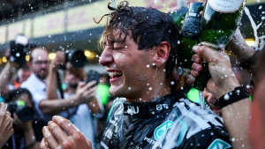 George Russell Wins Azerbaijan Grand Prix After Holding Off Max Verstappen