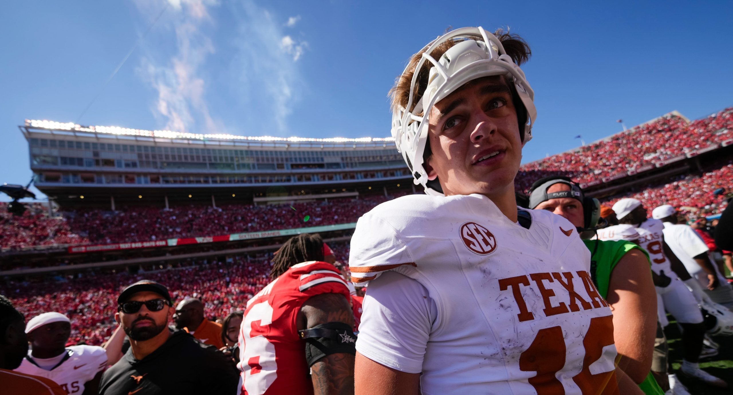 Arch Manning Faces Criticism After Laughing at AI Video of Steve Sarkisian Slapping Reporter