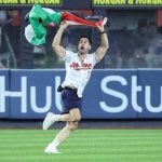 Fan Waving Palestinian Flag Runs Onto Field at Yankee Stadium