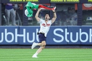 Fan Waving Palestinian Flag Runs Onto Field at Yankee Stadium