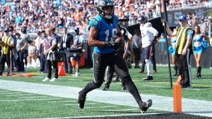 Jalen Coker Questionable for Panthers Game Against Browns With Ankle Injury