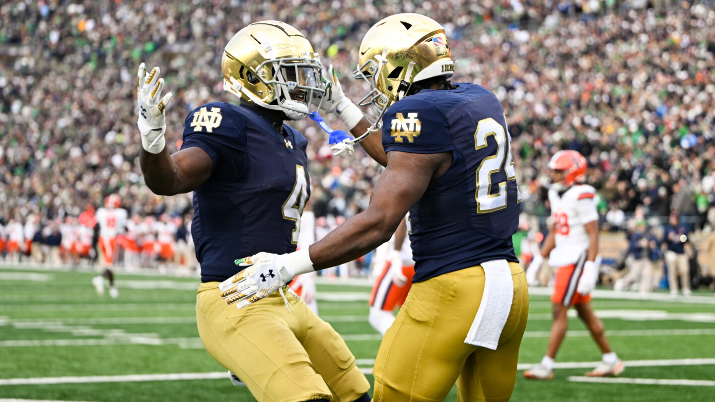 COLLEGE FOOTBALL: NOV 22 Syracuse at Notre Dame
