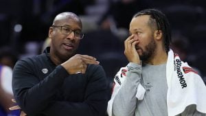 Knicks struggle shooting in preseason opener, fall to 76ers