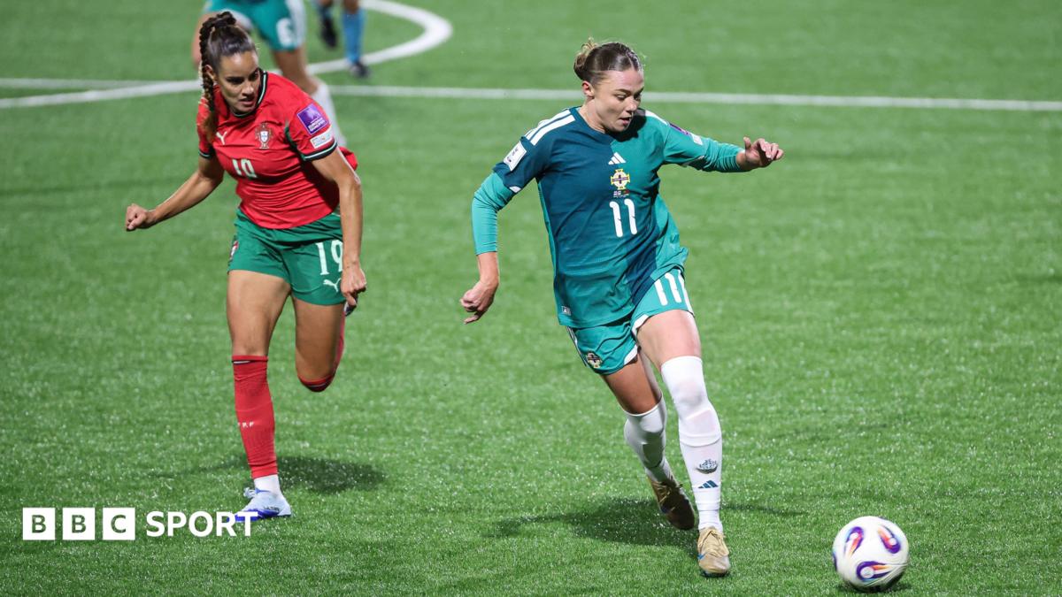 Northern Ireland’s Kess Elmore with Portugal's Diana Gomes