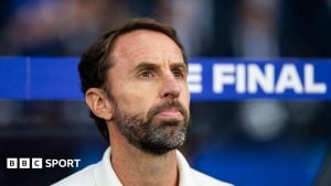 Gareth Southgate looks on during the final of Euro 2024