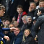 Max Dowman spoken to by Mikel Arteta